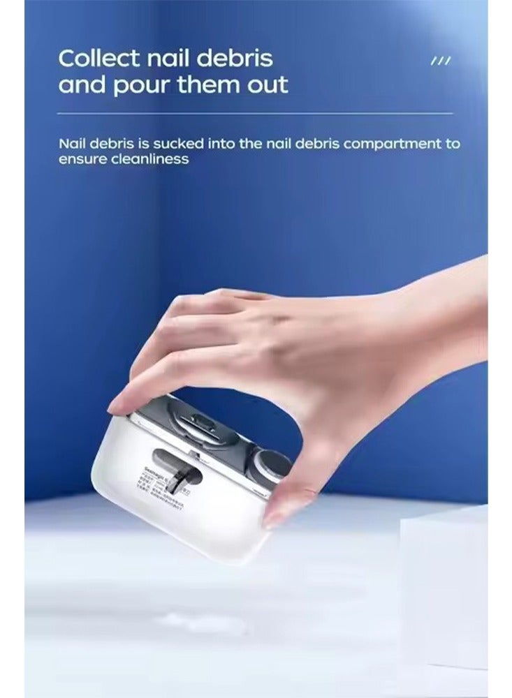 Seemagic 2-in-1 Electric Nail Clipper & Polisher – Automatic Fast Trimming & Smooth Filing for Adults & Kids | Safe, Pain-Free Manicure & Pedicure | USB Rechargeable, Portable & Lightweight | Includes Nail Brush & Cleaning Tools - Image 4