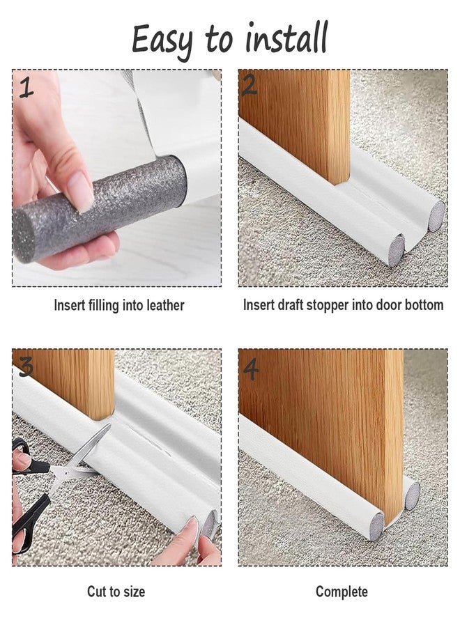 Wanheart Under Door Draft Stopper, 0-38 inch Under Door Bottom Gap Filler Draft Noise Blocker,Adjustable Washable Under Door Sweep,Soundproof Door Seal Protector Guard for Cold Air,Wind,Light(Brown) - Image 3