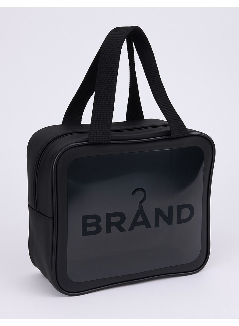 Makeup PVC Organizing Bag - Black