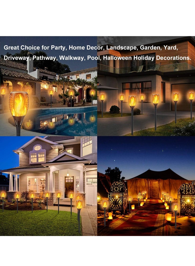 MIXDE Solar Torch Lights with Flickering Flame, Fire Effect Garden Light, Auto On/Off Dust to Dawn, Outdoor Waterproof Landscape Decoration, Solar Powered Security Torch Light for Patio, 4 Pack - Image 4