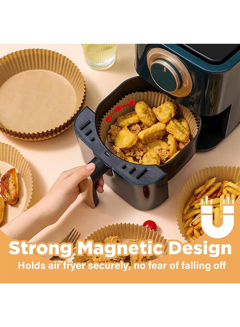 ايكانبو مغناطيسات للمقلاة الهوائية، مغناطيسات سيليكون لورق الخبز في المقلاة الهوائية، 8 مغناطيسات + 4 مشابك (4 مجموعات)، مشبك تثبيت لورق الخبز في المقلاة الهوائية، ملحقات مقاومة للحرارة، مقلاة هوائية، نقشة زهور - Image 5