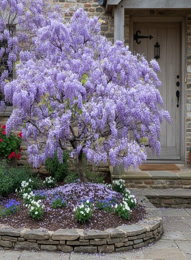 ZEshops 10pcs Japanese Wisteria Floribunda Flower Seeds - Lavender Purple Ornamental Vine Climber - Image 1