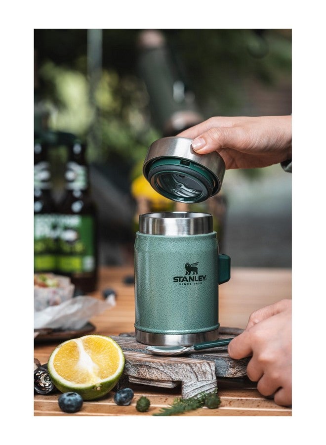 Stanley Stanley Classic Food Jar and Spork 14 oz | Vacuum Insulated Thermos Food Container | Wide Mouth Screw On Lid | Packable for Travel | Stainless Steel with Leakproof Lid | BPA-Free | Black 2.0  - Image 3