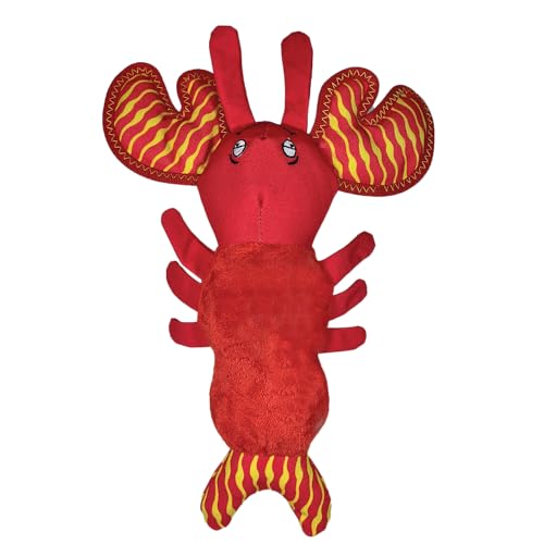 Spunky Pup Clean Earth Plush Lobster Made from 100 Recycled Water Bottles Small - Image 1