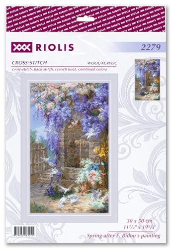 RIOLIS Spring After E Bidou 2279 Floral Cross Stitch Kits 11x19 Embroidery for Beginners Advanced Crossstitching Kits Adult Counted Stitching Kit - Image 3
