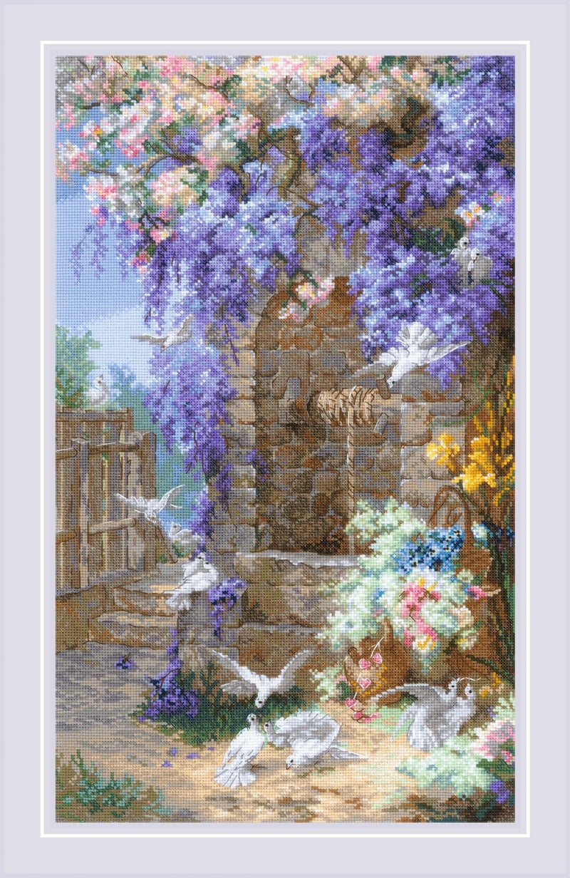 RIOLIS Spring After E Bidou 2279 Floral Cross Stitch Kits 11x19 Embroidery for Beginners Advanced Crossstitching Kits Adult Counted Stitching Kit - Image 2