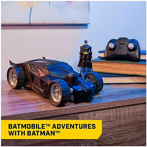 DC Comics, Batman Batmobile Remote Control Car, Easy to Drive with 4-inch Batman Figure, Kids Toys for Boys and Girls Ages 4 and Up - Image 2