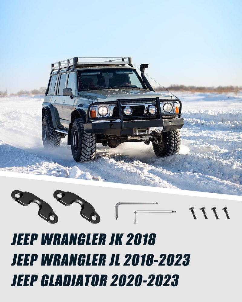 Veharvim Upgraded Aluminum Alloy Sun Visor Repair Kit for Jeep, Veharvim Heavy Duty Sun Visor Clip Compatible with Jeep Wrangler JK 2018/ JL/Wrangler 2018-2023/ Gladiator 2020-2023 - Image 5