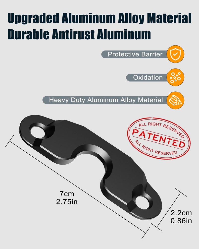 Veharvim Upgraded Aluminum Alloy Sun Visor Repair Kit for Jeep, Veharvim Heavy Duty Sun Visor Clip Compatible with Jeep Wrangler JK 2018/ JL/Wrangler 2018-2023/ Gladiator 2020-2023 - Image 2