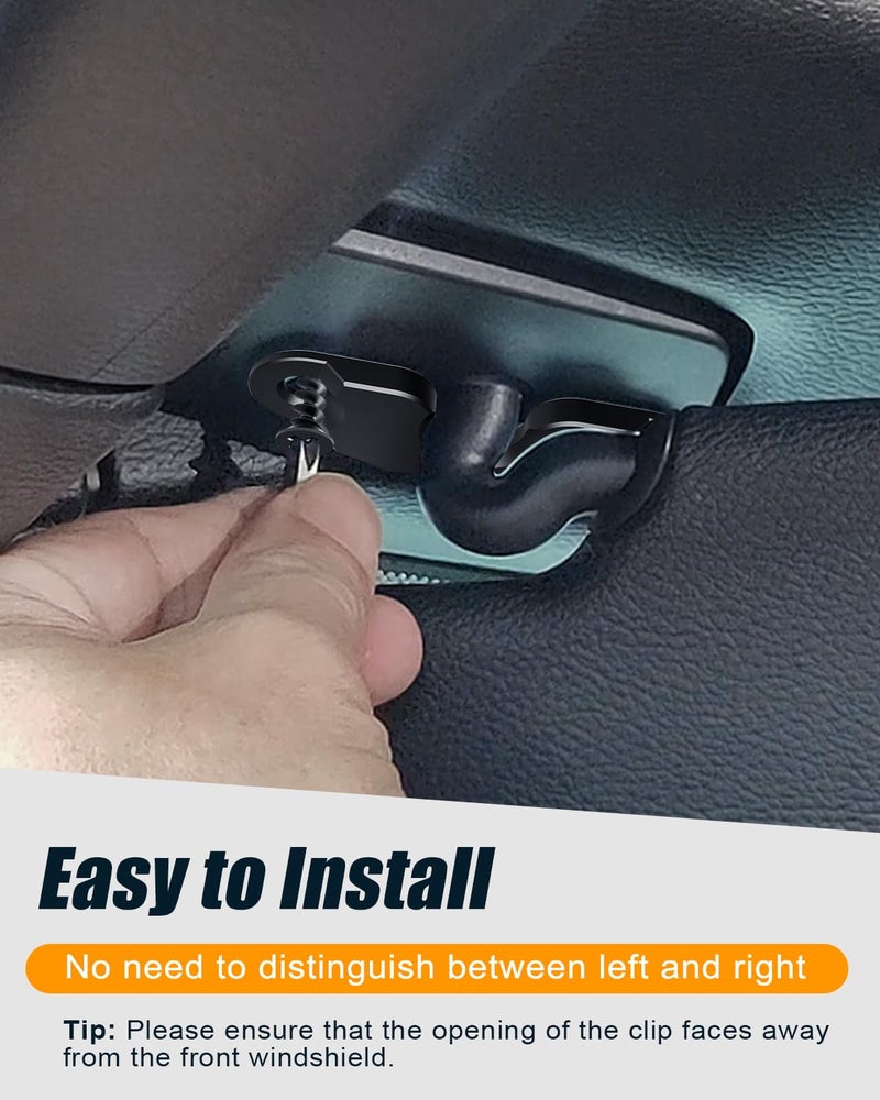 Veharvim Upgraded Aluminum Alloy Sun Visor Repair Kit for Jeep, Veharvim Heavy Duty Sun Visor Clip Compatible with Jeep Wrangler JK 2018/ JL/Wrangler 2018-2023/ Gladiator 2020-2023 - Image 4