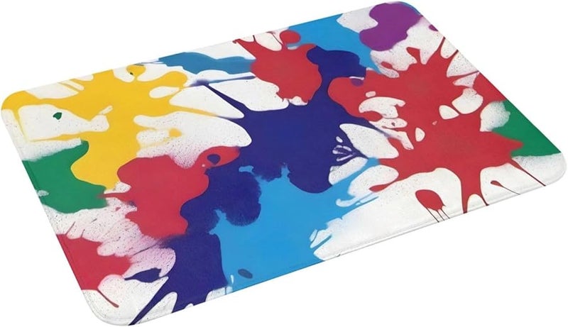 Abstract Paint Splat Doormat 16x24 Indoor Outdoor Non Slip Front Door Mat - Image 4