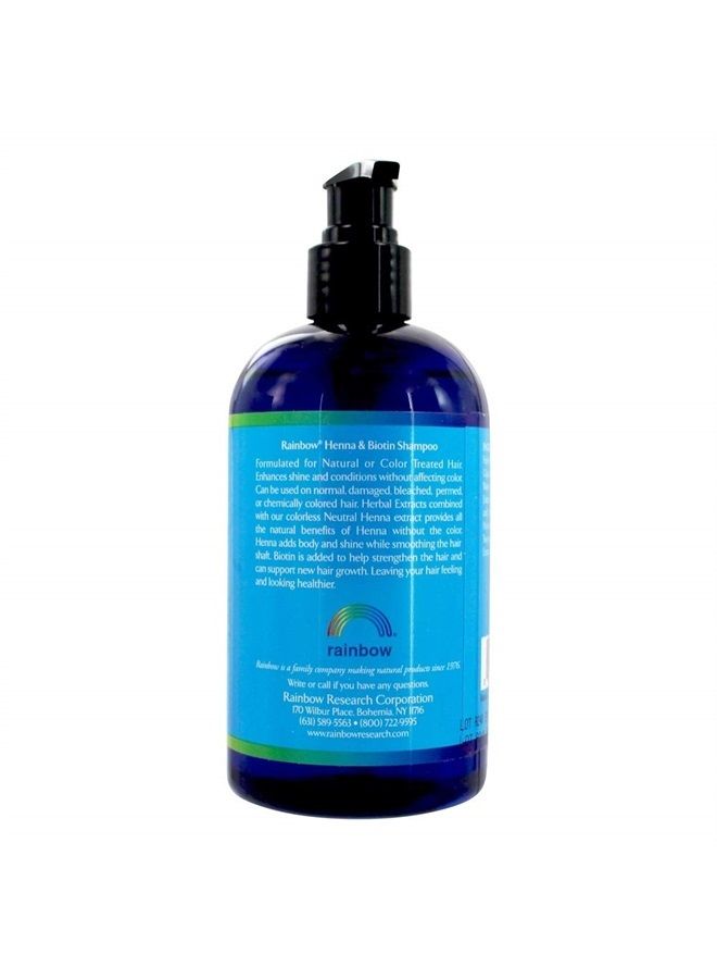 Rainbow Research Organic Herbal Henna Boitin Shampoo, 12 Fluid Ounce