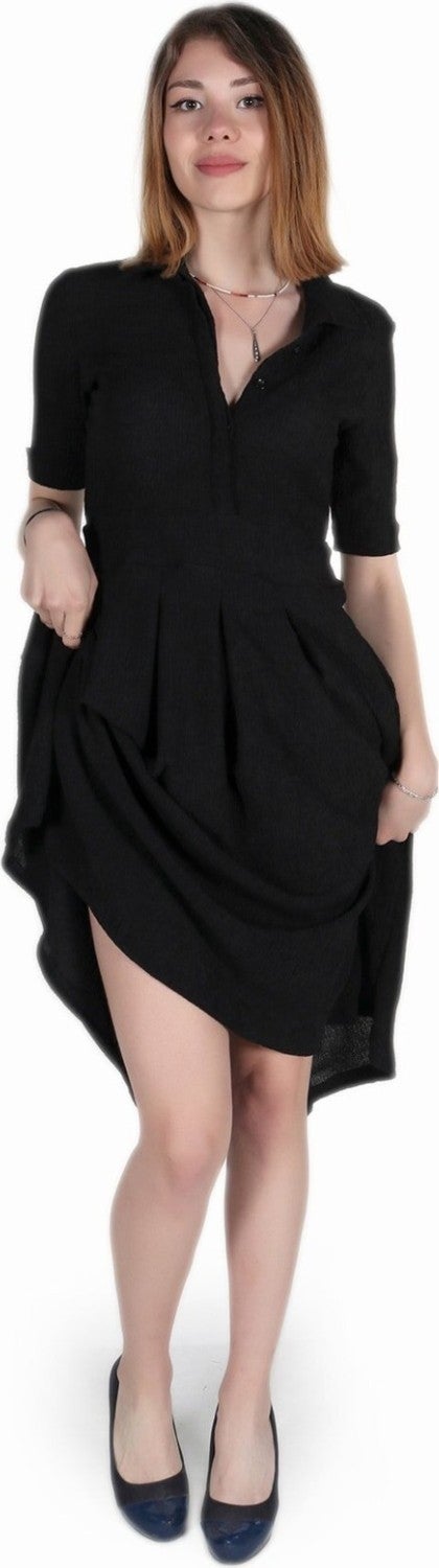 1Tarz 1style Toridas Daily Summer Office Women's Dress BT208SIYAHIC2  - Image 2