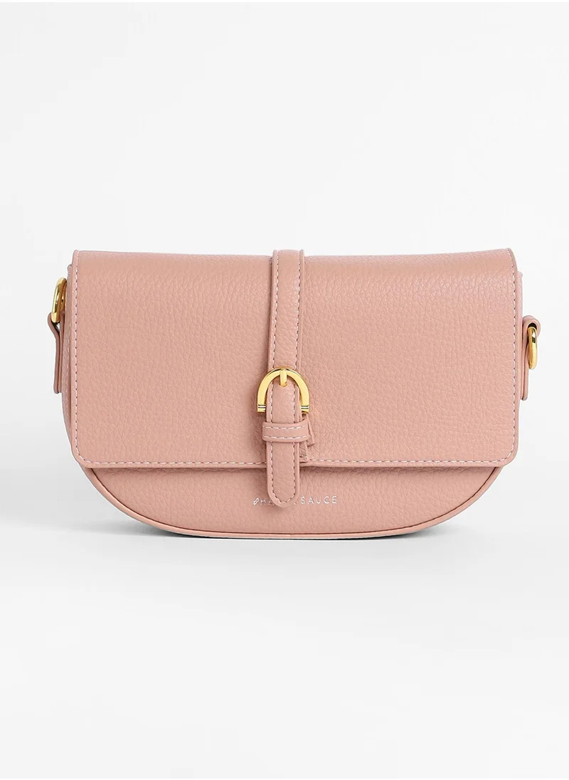 صوص هاوت The Tang-Buckle Shoulder Bag - Nude Pink