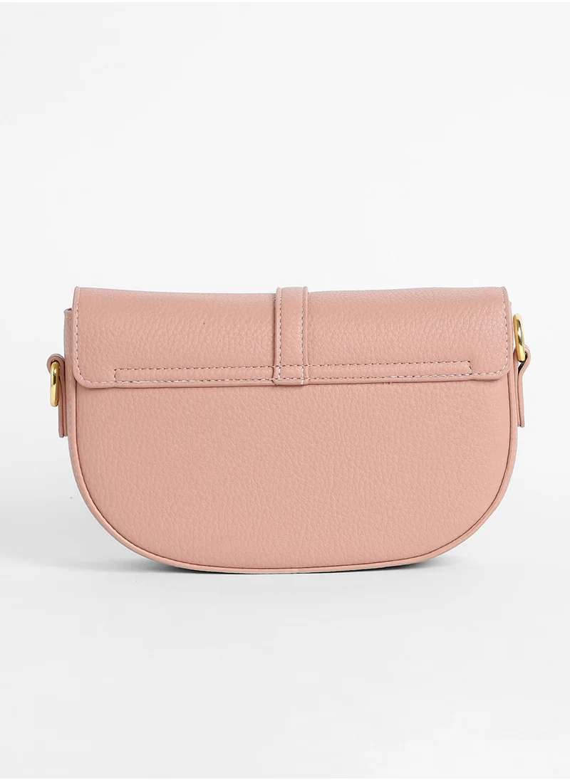صوص هاوت The Tang-Buckle Shoulder Bag - Nude Pink