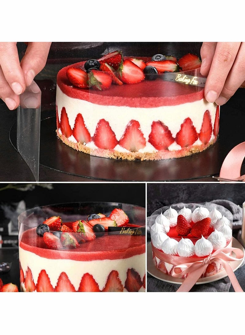 KASTWAVE Cake Collars - Clear Acetate Strips, Transparent Acetate Roll, Mousse Cake Collar - Image 3