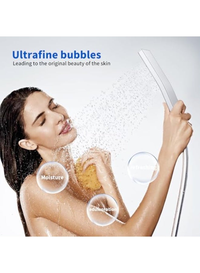Handheld Shower Head High Pressure Showerhead with 304 Stainless Steel Self Cleaning Silicone Nozzle Shower Head Single Function Showerhead for Home Bathroom Experience - Image 5
