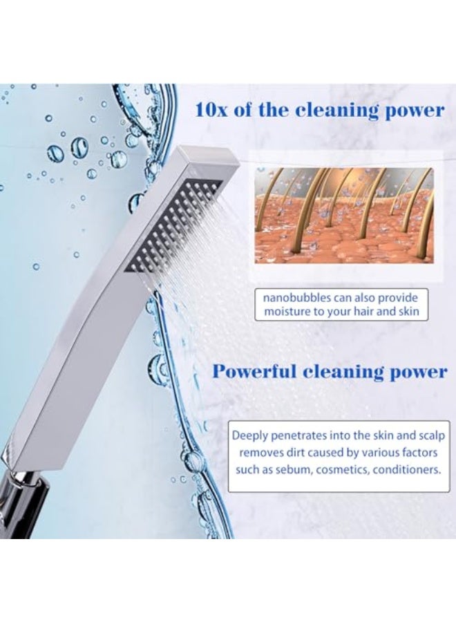 Handheld Shower Head High Pressure Showerhead with 304 Stainless Steel Self Cleaning Silicone Nozzle Shower Head Single Function Showerhead for Home Bathroom Experience - Image 4
