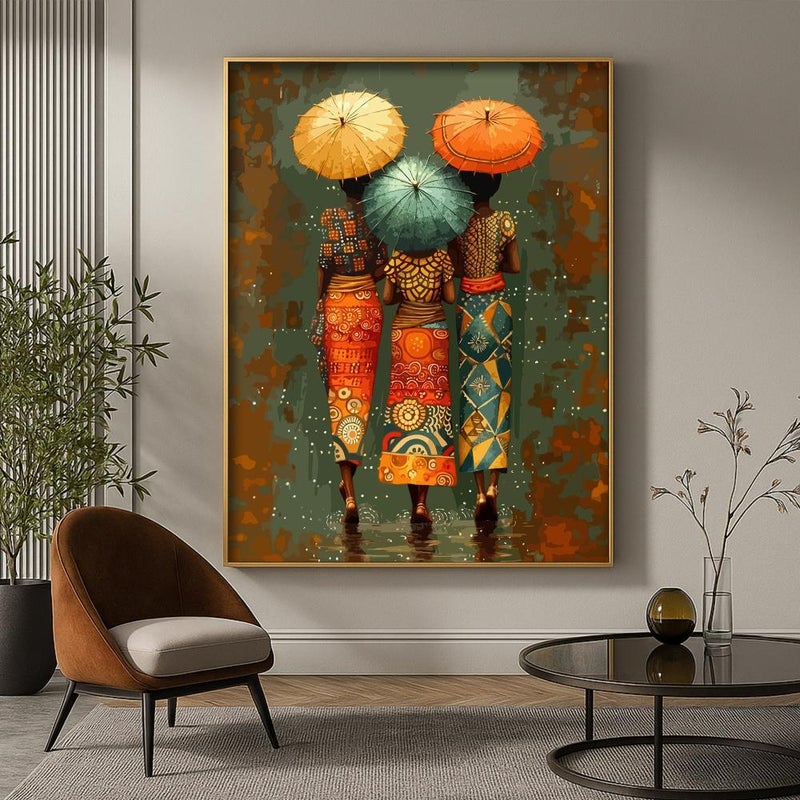 Marktna Canvas painting with a design of people, with a hollow frame, size (50×70), one piece - Image 2