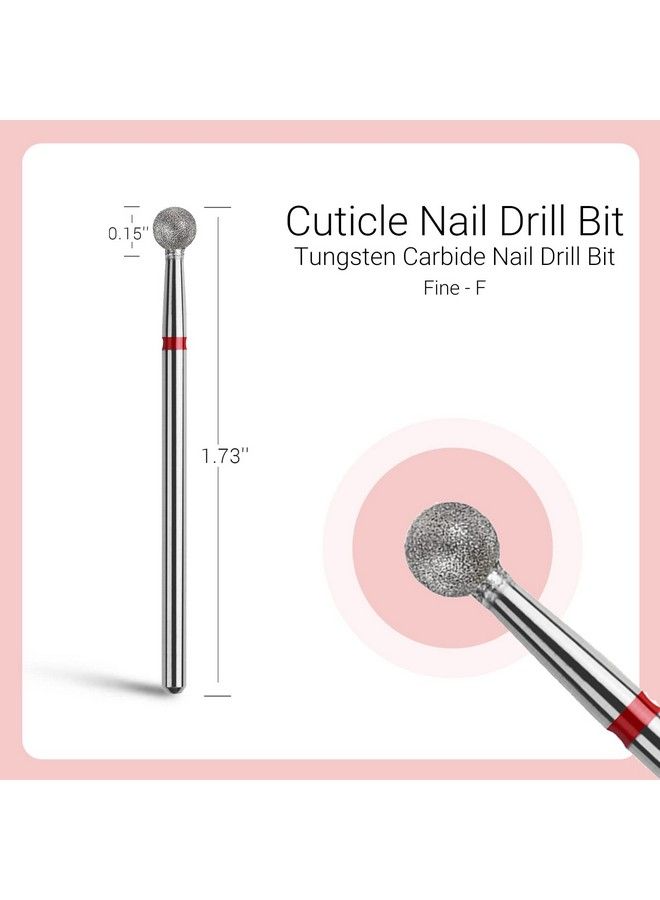 MelodySusie Ball Shape Cuticle Clean Nail Drill Bit 3/32 - Image 3