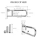 YuanDe Toilet Grab Bar 224 Inch YuanDe Brushed Nickel AntiSlip Support Rail U Shaped FlipUp Grab Bar with Paper Holder Stainless Steel Knurled Handicap Safety Handrails for Disabled Elderly Pregnant - Image 4