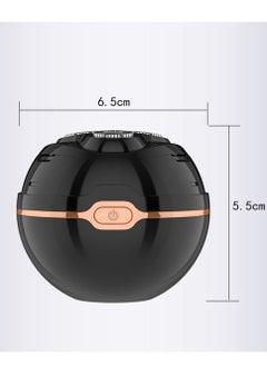 SYOSI Mini Rotary Shaver for Men, Alloy Body and Magnetic Shaving Head, USB C Rechargeable, Cordless Portable Electric Razor with Travel Case , Ideal Gift for a Close and Convenient Shave, Black  - Image 2