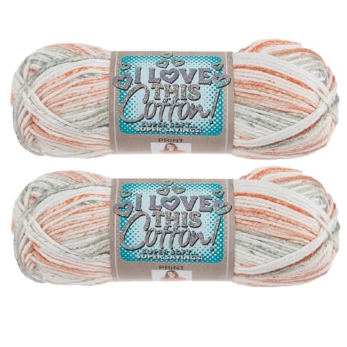 Hobby Lobby Print I Love This Cotton Yarn, 4-Medium, 100% Cotton, Yarn for Crocheting & Knitting Blankets, Hats, Accessories, Set of 2, 372 Rosemary Cottage - Image 5