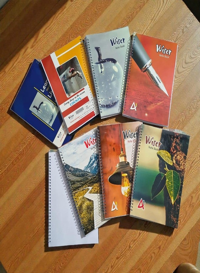دفتر ملاحظات حلزوني - مقاس A4، 200 صفحة - دفتر عادي للطلاب، مناسب للمكتب/سجل حلزوني غير مسطر للكتابة (عبوة من 4 دفاتر) - Image 5