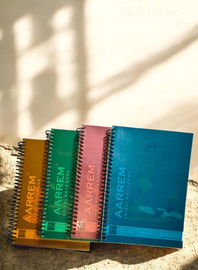 دفتر ملاحظات حلزوني - مقاس A4، 200 صفحة - دفتر عادي للطلاب، مناسب للمكتب/سجل حلزوني غير مسطر للكتابة (عبوة من 4 دفاتر) - Image 1