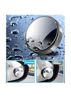 MIXDE 2 Pcs Blind Spot Car Mirror Universal Rainproof 360 Degree Adjustable Car Visual Aid Mirror Reusable Rearview Mirror With Sucker For Cars Trucks  - Image 2