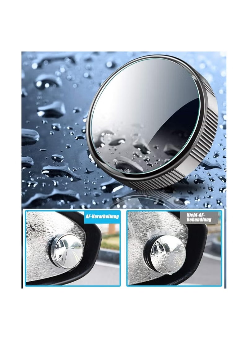 MIXDE - 2 Pcs Blind Spot Car Mirror Universal Rainproof 360 Degree Adjustable Car Visual Aid Mirror Reusable Rearview Mirror With Sucker For Cars Trucks - Image 1