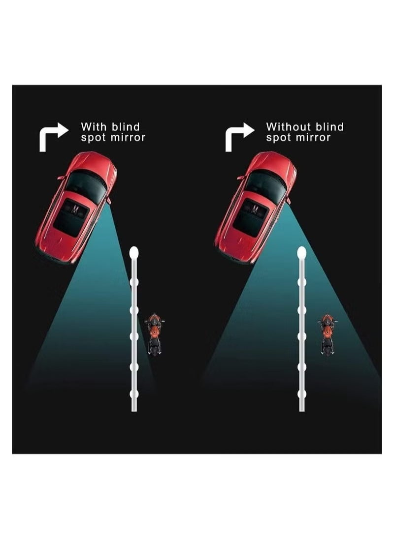 MIXDE - 2 Pcs Blind Spot Car Mirror Universal Rainproof 360 Degree Adjustable Car Visual Aid Mirror Reusable Rearview Mirror With Sucker For Cars Trucks - Image 1