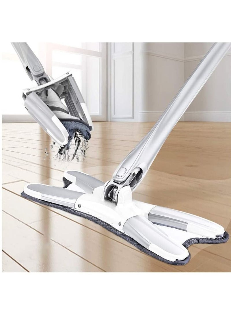 DubaiGallery Twist Flat Mop, Microfiber Hardwood Floor Mop 360 Rotation Dust Flat Mop with Ultra Long Stainless Steel Handle for Home Office Floor Cleaning - Image 2