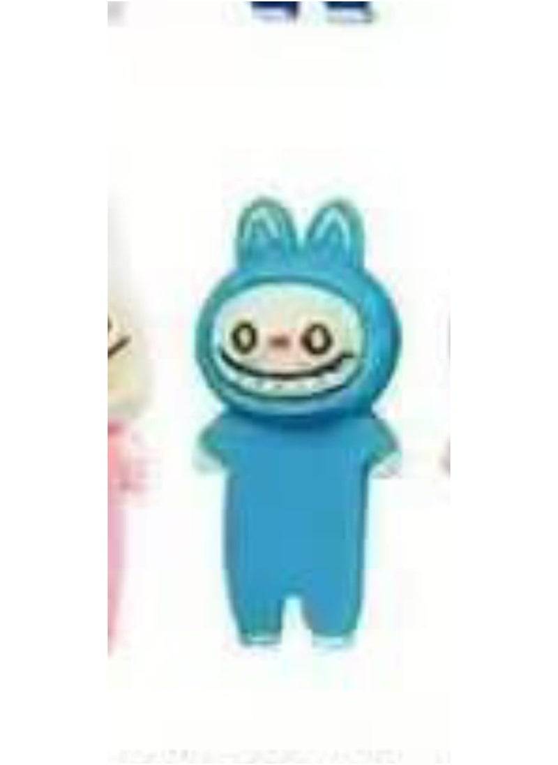 LABUBU Labubu Hipsters Blind Box Set  Cute PVC Cartoon Figure Dolls, Attachable Phone Stickers, Mystery Collectible Toys for Car & Desktop Decoration, Removable Adhesive, Trendy Mini Figurines, Surprise Gift for Fans  - Image 2