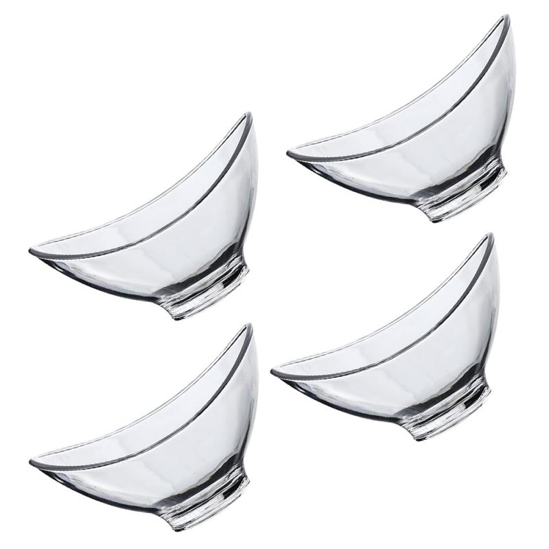 مجموعة أطباق تقديم أكريليك من 4 قطع مقاس 17.5 سم لأغراض متعددة للوجبات الخفيفة والسلطة والحلوى - Image 2