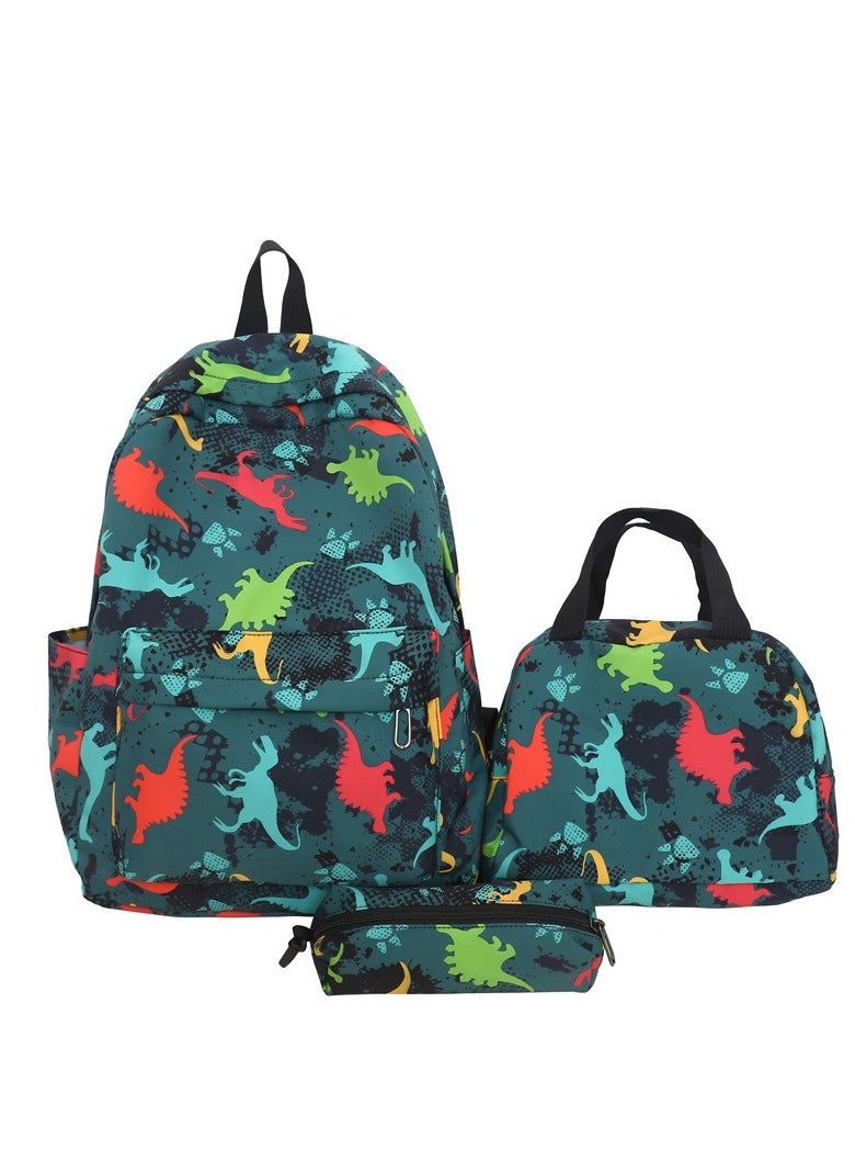 Taiahiro The fashionable printed schoolbag, paired with the same pen case and insulated rice bag, is more convenient and practical for both going to school and traveling.  - Image 1