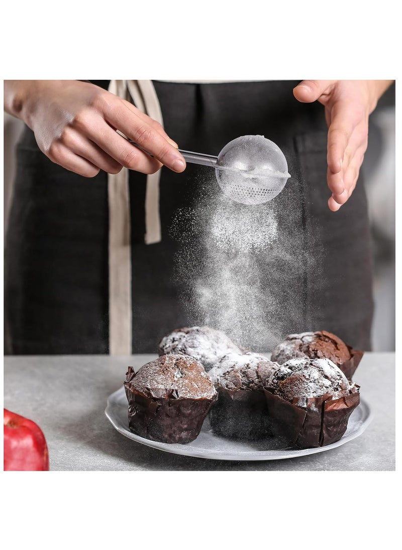 Oasisgalore - Stainless Steel Flour Sifter, single-hand baking sieve, ideal for quick sifting of cakes and spices. - Image 1