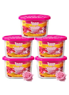HomarKet 5 Pack Moisture Absorbers 600ml, Dehumidifiers to Control Excess Moisture for Basements, Closets, Bathrooms, Laundry Rooms, Kitchen & Study,Moisture Absorbers Odor Eliminator（Rose fragrance）  - Image 1