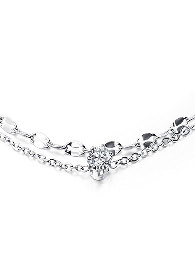 Yoursfs Silver Dainty Cubic Zirconia Trendy Bracelets For Women Thik Chain Adjustable Bracelets Trendy Jewelry - Image 3