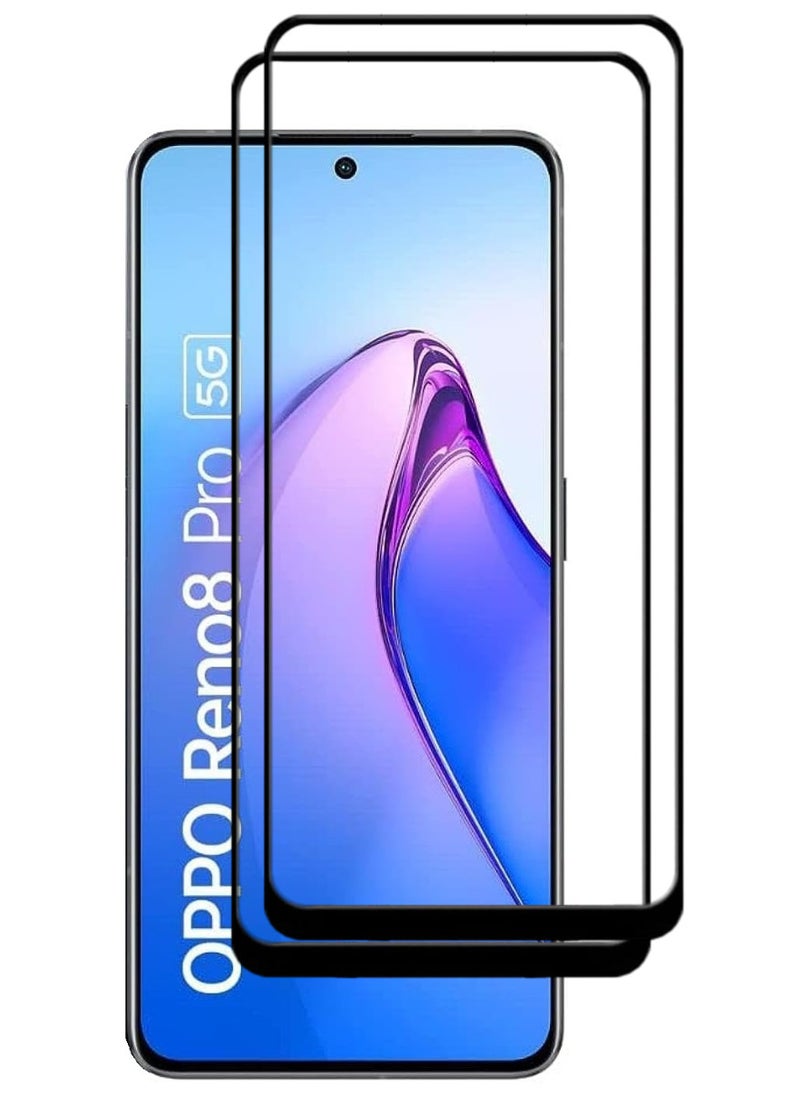 ACLIX 2 Pieces Antistatic ESD Dustproof Premium Quality High Definition Tempered Glass Screen Protector Designed For Oppo Reno8 Pro - Image 1