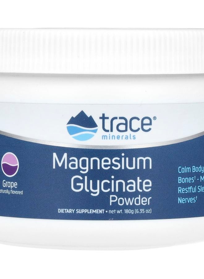 Trace Minerals Magnesium Glycinate Powder Grape 6.35 oz (180 g)