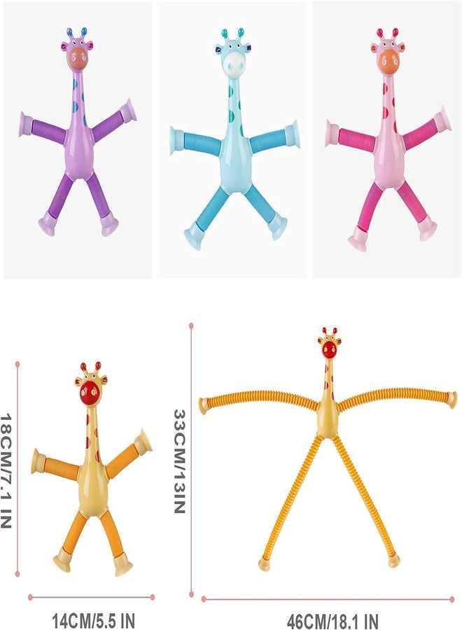BELOXY 1 Pcs Telescopic Suction Cup Giraffe Toy Shape Changing Pop Fidget Tubes Sensory Toys for Girls Boys (Giraffe Figure Set of 1) - Image 5
