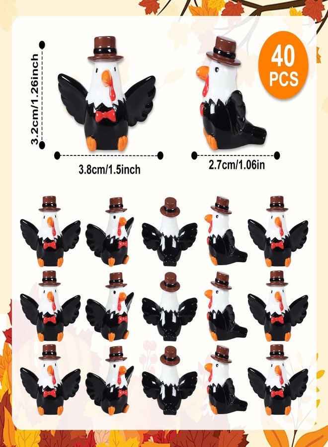 DASHUAIGE 20/40 Pcs Thanksgiving Mini Resin Bald Eagle, Tiny Bald Eagles, Miniature Patriotic Bald Eagle Bird Figurines for Outdoor Garden and Independence Day Celebrations(20) - Image 2