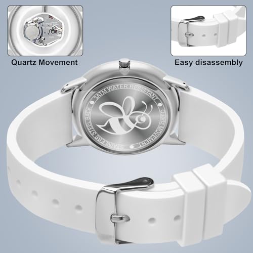 Asan Ge 35MM Waterproof Wear Resistant Anti-Scratch Analog Nurse Watch 12/24 Hour Luminouse with Second Hand Military Time Big Face Easy to Read,Soft Breathable Easy to Clean Gift for Women - Image 2