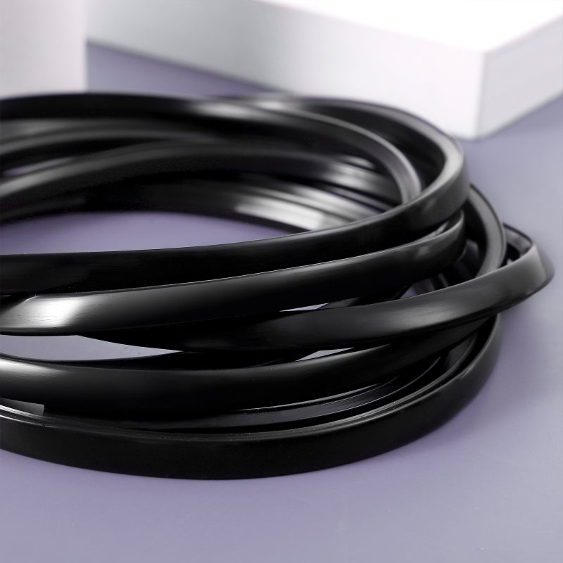 2 Rolls 3D Printer Flat Seal Aluminum Profile Slot Printer Parts Flat Seal Accessories (Black) - Image 3