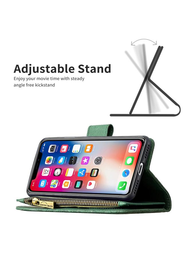 S-TOP Case For iPhone X / XS Flying Butterfly Embossing Pattern Zipper Horizontal Flip Leather Case with Holder & Card Slots & Wallet - Image 4