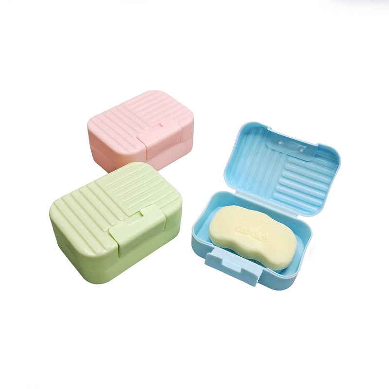 Right Products 2pcs Portable Plastic Travel Washing Soap Box with Lid Case Non-Slip Soap Case - Image 3