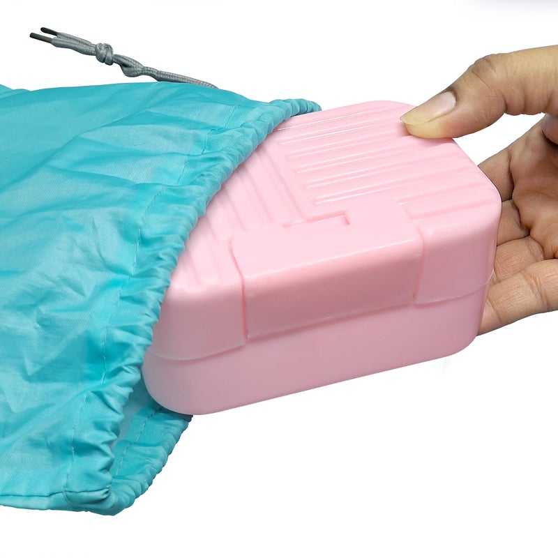 Right Products 2pcs Portable Plastic Travel Washing Soap Box with Lid Case Non-Slip Soap Case - Image 5
