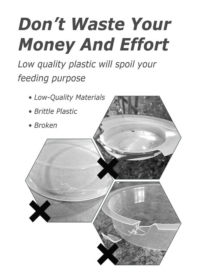 iBorn Plastic Bird Bath Bowl for Outside on Ground,Bird Water Dish Repalcement,Indoor/Outdoor Ground Bowl 6.78inch,2 Pack - Image 5