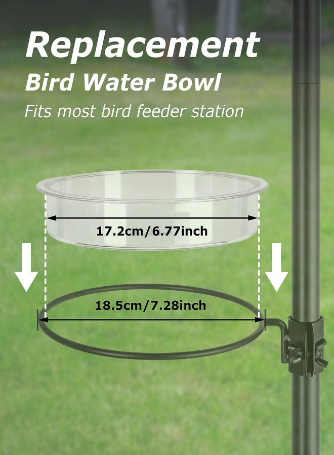 iBorn Plastic Bird Bath Bowl for Outside on Ground,Bird Water Dish Repalcement,Indoor/Outdoor Ground Bowl 6.78inch,2 Pack - Image 3